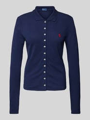 Slim Fit Poloshirt mit Label-Stitching von Polo Ralph Lauren Blau - 8