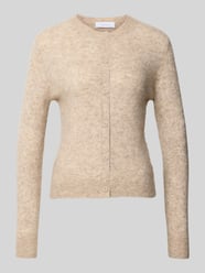 Strickjacke mit Rundhalsausschnitt und Knopfleiste von Rich & Royal Beige - 3