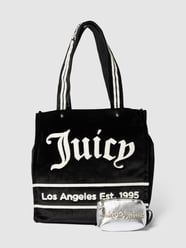 Torba shopper z detalem z logo model ‘Iris’ od Juicy Couture Czarny - 40