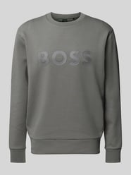 Sweatshirt mit Label-Schriftzug Modell 'Salbo' von BOSS Green Grau - 2