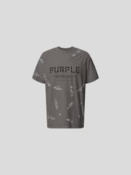 T-Shirt mit Brand-Schriftzug von Purple Brand Grau - 14