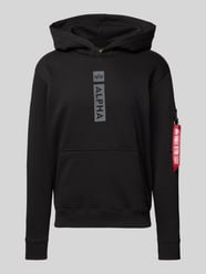 Hoodie mit Reißverschluss- und Känguru-Tasche von Alpha Industries Schwarz - 15