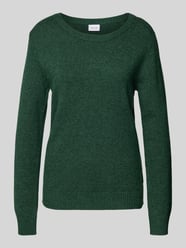 Gebreide pullover met ribboorden, model 'Viril' van Vila Groen - 25