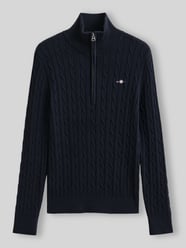 Regular Fit Troyer aus reiner Baumwolle mit Logo-Stitching von GANT - 2