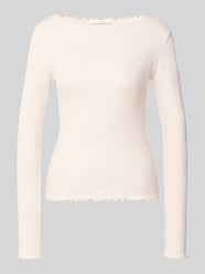 Slim fit shirt met lange mouwen van katoenmix van Lanius Beige - 34
