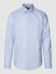 Business-Hemd mit Allover-Muster Modell 'Joe' von BOSS Blau - 22