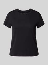 Loose fit T-shirt met geribde ronde hals van Review - 8