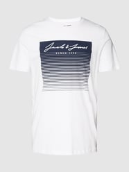 T-Shirt mit Rundhalsausschnitt Modell 'STOKE' von Jack & Jones Weiß - 44