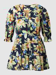 Sukienka PLUS SIZE o długości do kolan z kwiatowym wzorem model ‘CEPORAH’ od Lauren Ralph Lauren Curve Niebieski - 20