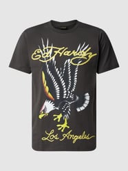 T-Shirt mit Motiv-Print von Ed Hardy Grau - 40