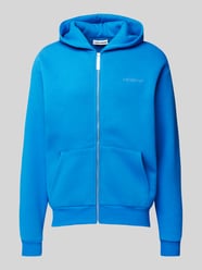 Sweatjacke mit Label-Schriftzug von REVIEW Blau - 12