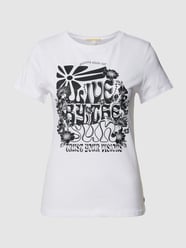 T-shirt van katoen met statementprint van QS by s.Oliver Wit - 27
