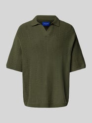 Relaxed Fit Poloshirt mit Lochmuster Modell 'PAROS' von JACK & JONES - 32