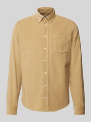 Regular Fit Cordhemd mit Button-Down-Kragen Modell 'ANTON' von Casual Friday Beige - 42