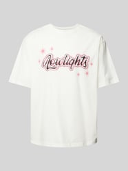 T-Shirt mit Label-Print Modell 'SPARKLE' von Low Lights Studios Beige - 11