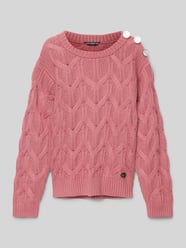 Gebreide pullover met ronde hals van Guess Fuchsia - 23