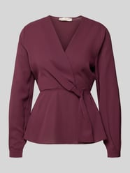 Regular Fit Bluse mit Knoten-Detail von Rinascimento Bordeaux - 3