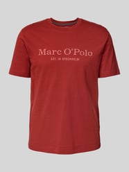 Regular fit T-shirt van puur katoen van Marc O'Polo Bordeaux - 22