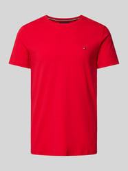 T-Shirt mit Label-Stitching von Tommy Hilfiger Rot - 1