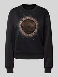 Sweatshirt mit gerippten Abschlüssen von Guess Schwarz - 31