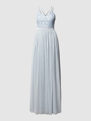 Abendkleid mit Paillettenbesatz von Jake*s Cocktail Blau - 38