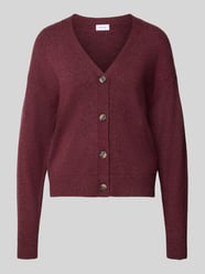 Cardigan mit V-Ausschnitt Modell 'VIRIL' von VILA Bordeaux - 32