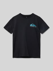 T-Shirt mit Rundhalsausschnitt Modell 'OMNI WAVE' von Quiksilver Schwarz - 47