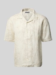regular fit vrijetijdshemd van puur linnen van Jake*s Studio Men Beige - 2