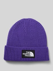 Czapka beanie z efektem prążkowania od The North Face Fioletowy - 18