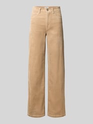 Wide Leg Cordhose aus Baumwoll-Mix Modell 'Tomma' von Marc O'Polo DENIM Beige - 35