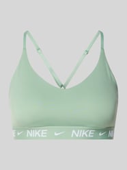 Biustonosz sportowy o kroju slim fit z nadrukiem z logo model 'Indy' od Nike Training - 23