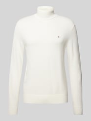 Rollkragenpullover mit Logo-Stitching Modell 'PIMA' von Tommy Hilfiger Beige - 47