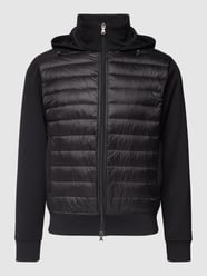 Sweatjacke mit Daunen-Federn-Füllung Modell 'Cardigan Zip' von Paul & Shark Schwarz - 36