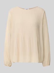 Bluse mit Plisseefalten Modell 'Ev44a' von ZABAIONE Beige - 30