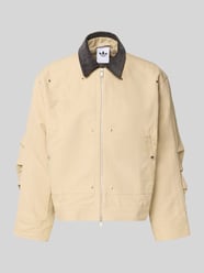Regular Fit Jeansjacke aus reiner Baumwolle von adidas Originals Beige - 3