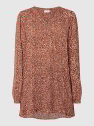Lang blouseshirt met all-over motief, model 'Kahera'  van Kaffe Rood - 39