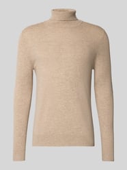 Rollkragenpullover aus Wolle-Kaschmir-Mix von Christian Berg Men Beige - 3
