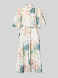 Sukienka midi z mieszanki lnu z kwiatowym nadrukiem allover od Ted Baker - 37