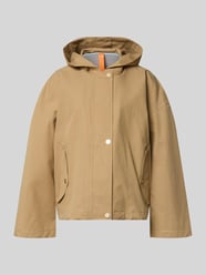 Jack met capuchon en getapete naden model 'ELLE' van g-lab Beige - 9