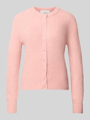 Kurtka z dzianiny z okrągłym dekoltem model ‘Dreni’ od OPUS Fuksjowy - 42