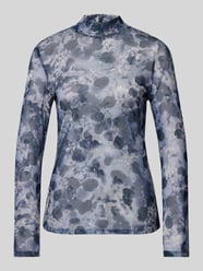 Longsleeve mit Stehkragen von Jake*s Collection Blau - 25