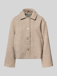 Jacke aus Woll-Mix mit Knopfleiste Modell 'Hamra' von Neo Noir Beige - 29