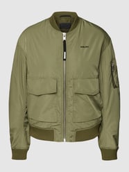 Jacke mit Label-Print Modell 'Nova' von khujo Grün - 31