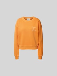 Oversized Sweatshirt mit Label-Print von Closed Orange - 2