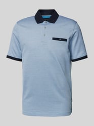 Poloshirt mit Brusttasche von bugatti Blau - 7