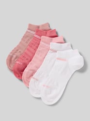 Sneakersocken im 5er-Pack mit Logo-Detail von camano Pink - 2