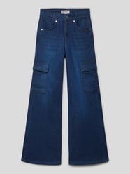 Flared cut jeans met cargozakken, model 'NORMAL' van Blue Effect Blauw - 14