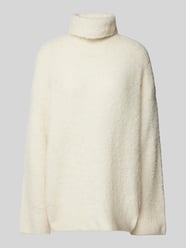 Relaxed Fit Rollkragenpullover mit Wollanteil Modell 'NATHERINE' von Pieces Beige - 15