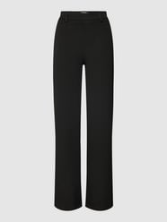 Stoffen broek met paspelzakken aan de achterkant, model 'Lisa' van Object Grijs / zwart - 16