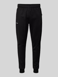 Tapered Fit Trackpants mit Label-Badges Modell 'BERTONI' von Ellesse Schwarz - 7